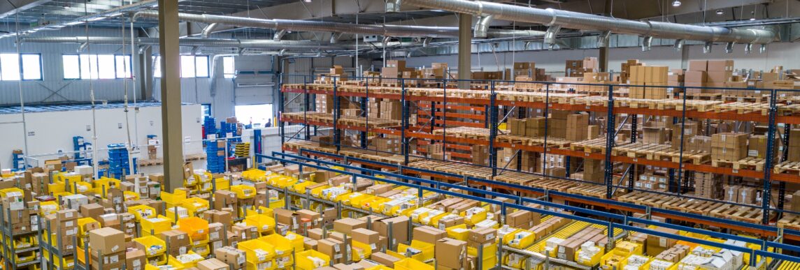 Stock image of a warehouse to accompany article on warehouse signage