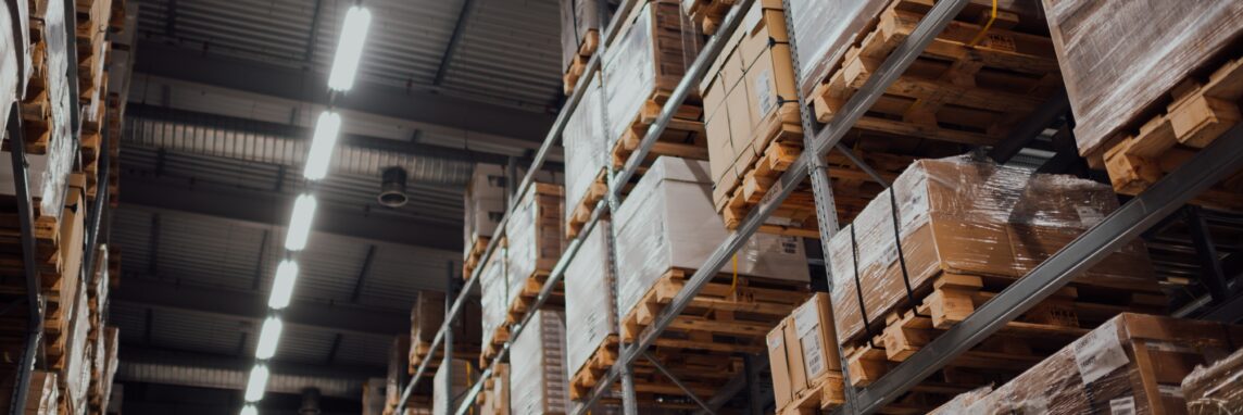 Stock photo of warehouse racking