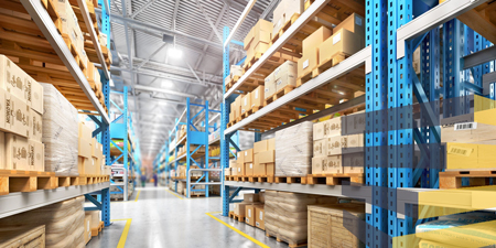 Safety standards in warehouses involve clearly labeling potentially hazardous areas
