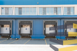 Image of a loading bay to illustrate article on logistics park