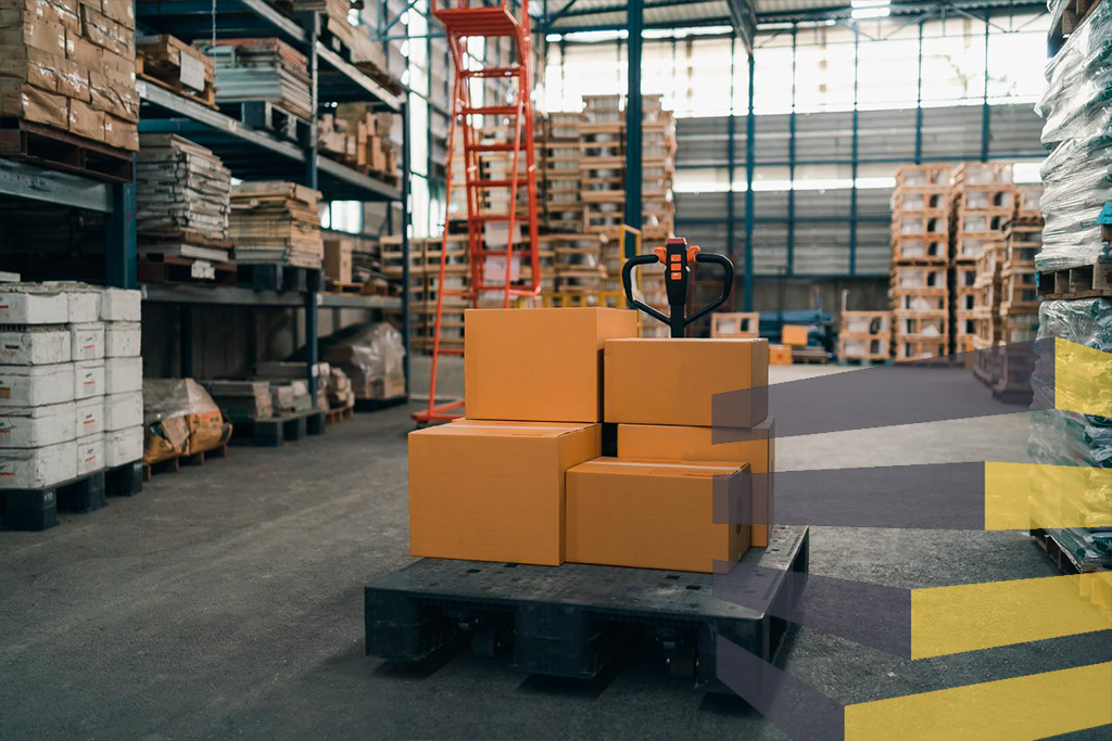 Pallet in a warehouse to illustrate article on NR-11 in Brazil