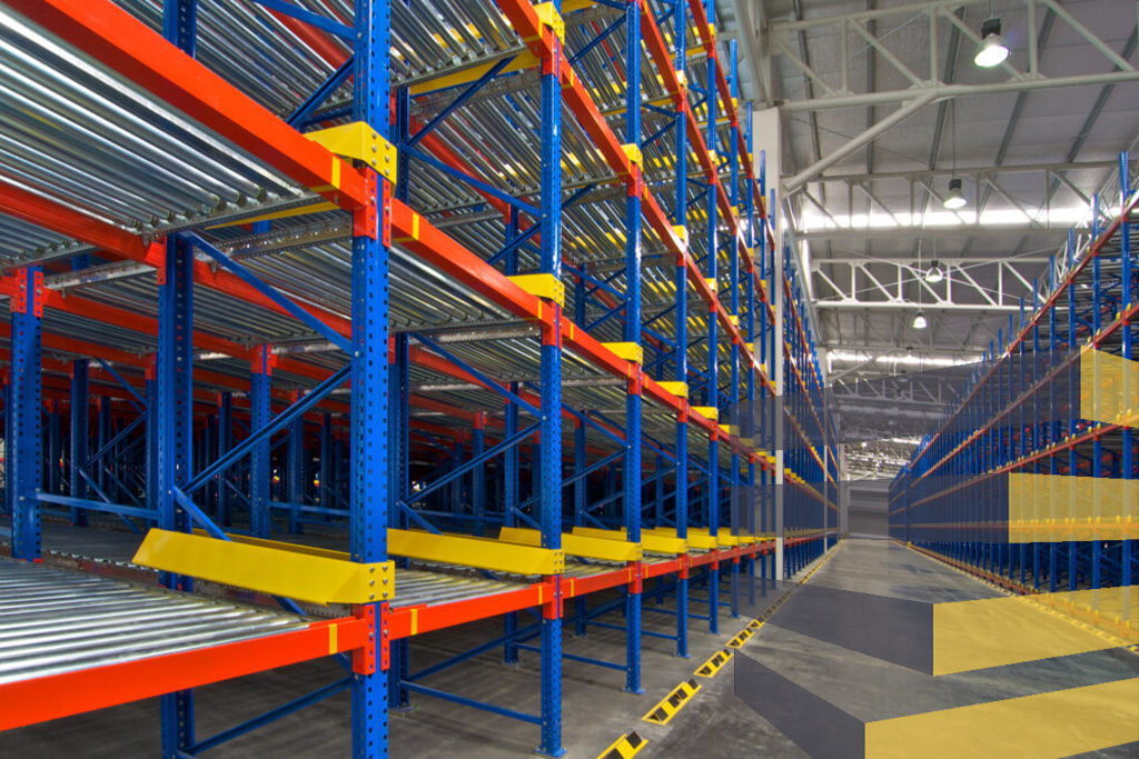 Empty area to show warehouse racking layout examples