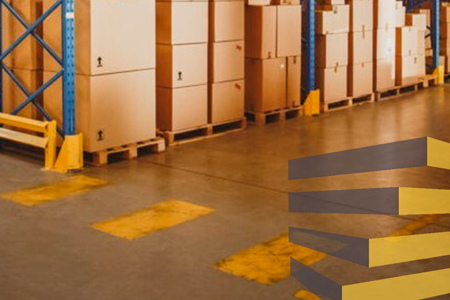 Yellow floor marking to illustrate article on floor signage in Mexican warehouses