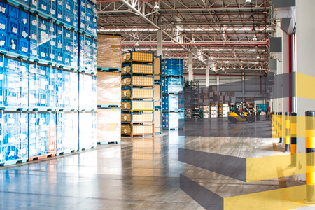 Warehouse aisle to illustrate warehouse safety tips article