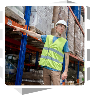 Serviap Logistics Labels on Racks warehouse